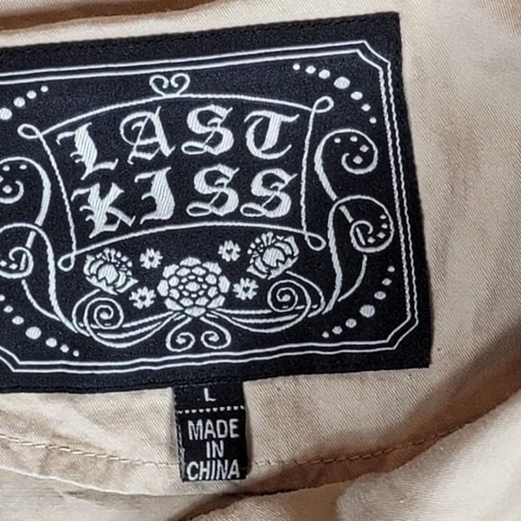 Last Kiss 100% Cotton Double Breasted Jacket Women's SZ L - Picture 9 of 9